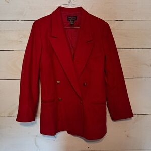 Smith And Watson Red Blazer Wool Blend Size 6 Jacket